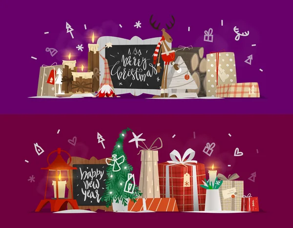 Set de Banners de Navidad — Vector de stock