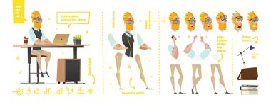 Stilize karakter vücut parçaları 