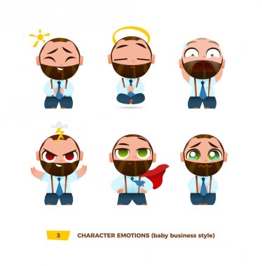 Şirin Bebek karakter duygular seti. 