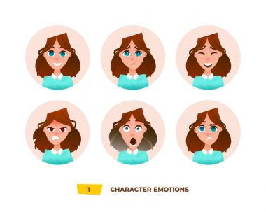 Karakterleri avatarları duygu