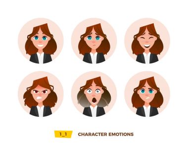 Karakterleri avatarları duygu