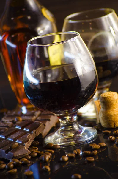 Rum i czekolada — Zdjęcie stockowe