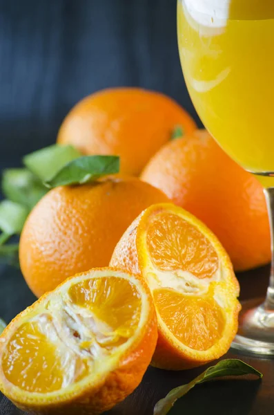 Jus tangerine segar alami — Stok Foto