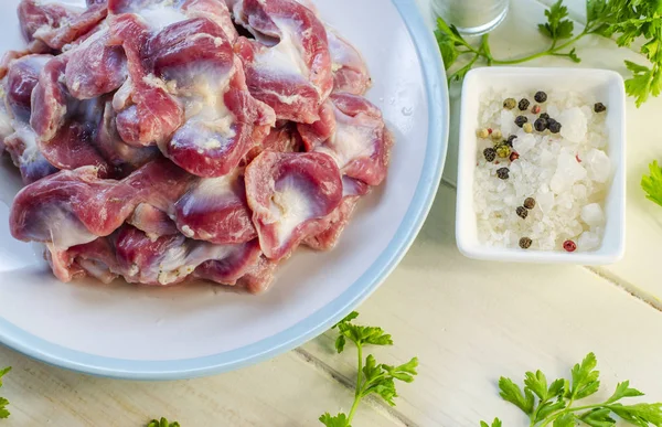 Tavuk mide ve baharatlar