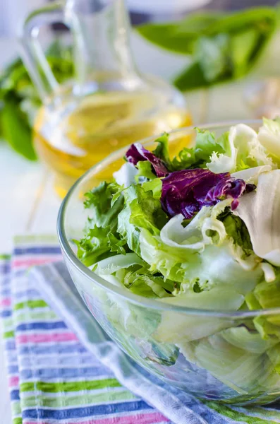 新鮮な食物のグリーン サラダ — ストック写真