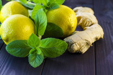 Limon, nane ve zencefil