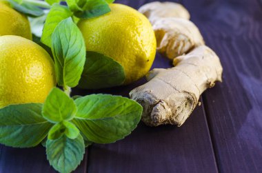 Limon, nane ve zencefil