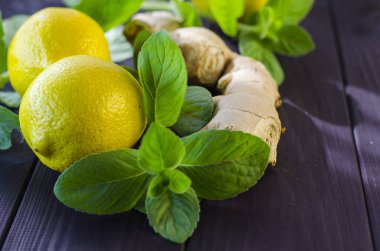 Limon, nane ve zencefil