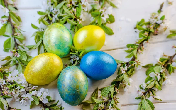 Святковий великодні яйця — стокове фото