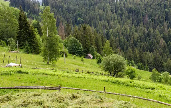 Karpaty a horských údolí — Stock fotografie