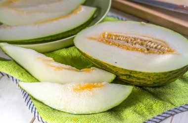 Taze olgun kavun kapağı