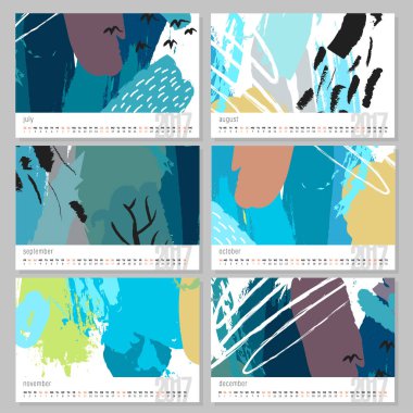 2017 vektör şablonu için takvim