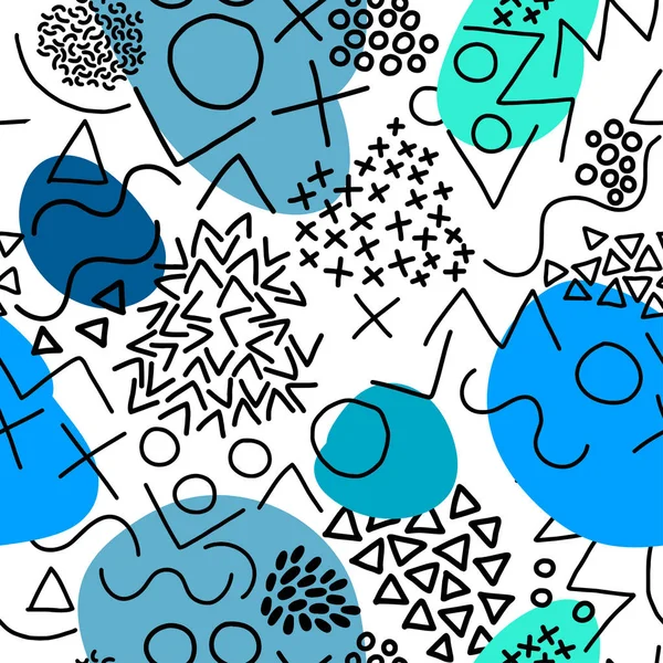Geometrik Vektör deseni Memphis biçimi
