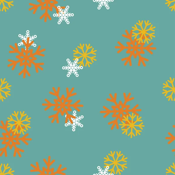 Naadloze Winter patroon achtergrond met sneeuwvlokken — Stockfoto