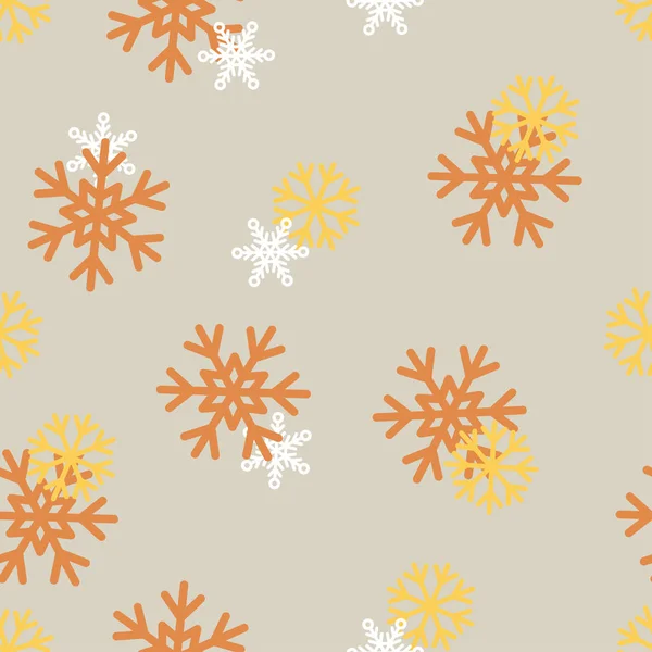 Seamless Winter Pattern Background with Snowflakes