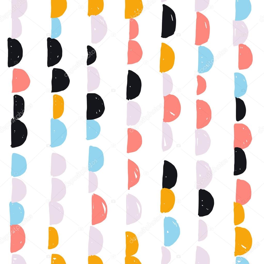 Abstract cute colorful semicircle design