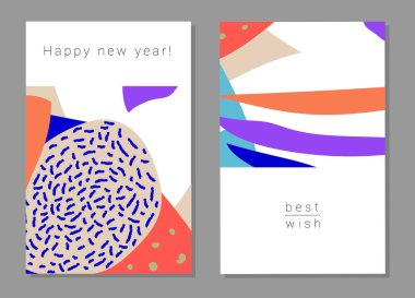 Sanatsal yaratıcı evrensel kartlar. El yapımı kumaşlar. Düğün, yıldönümü, doğum günü, mutlu noeller, mutlu yıllar, parti. Poster, kart, davetiye broşürü için tasarım