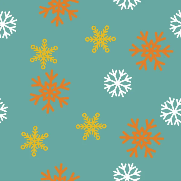 Fondo Patrón Invierno Sin Costura Vectorial Con Copos Nieve Fondo — Archivo Imágenes Vectoriales