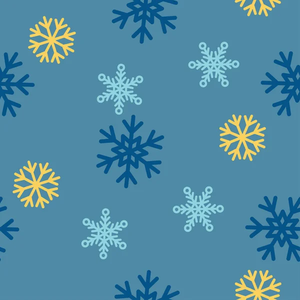 Fondo Patrón Invierno Sin Costura Vectorial Con Copos Nieve Fondo — Vector de stock