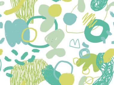 Rastgele düzenlenmiş noktalarla elle çizilmiş soyut desen 