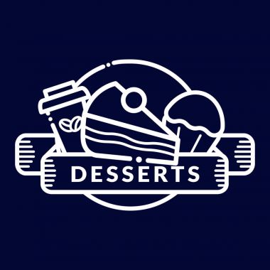 Tatlılar rozet, etiket, logo