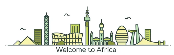 Vítejte v Africe nápis — Stockový vektor