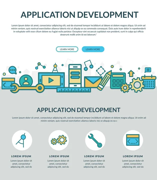 Anwendungsentwicklungskonzept — Stockvektor