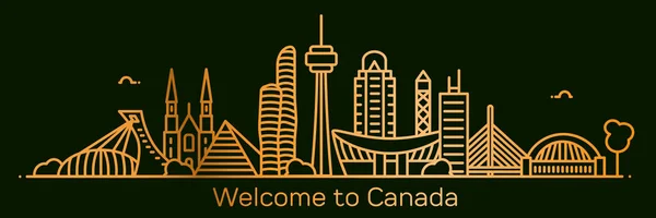 Bienvenido a Canada banner — Archivo Imágenes Vectoriales