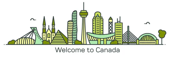 Kanada afiş Hoşgeldiniz — Stok Vektör