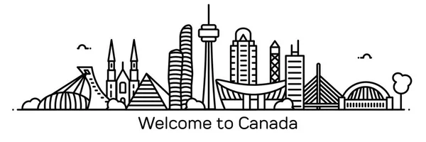 Bienvenido a Canada banner — Vector de stock