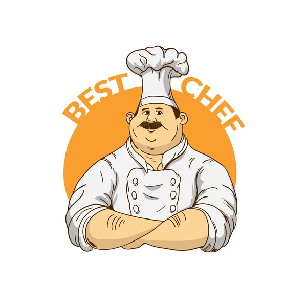 Chef cuisinier dans la casquette — Image vectorielle