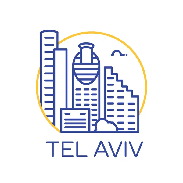 Tel Aviv város ikon — Stock Vector