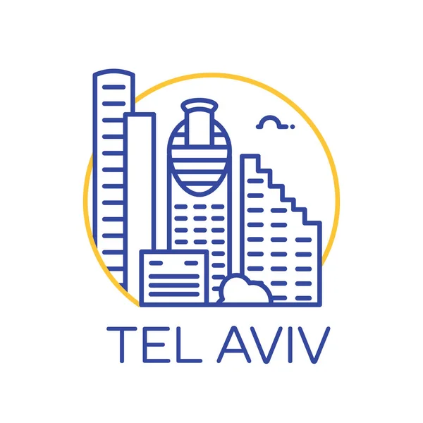 Tel Aviv city ikonen — Stock vektor