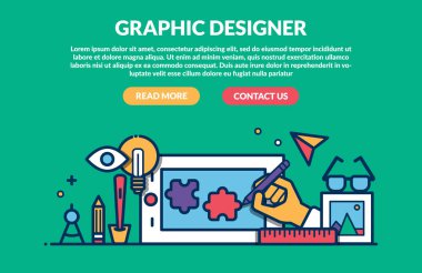 Grafik tasarımcısı konsepti