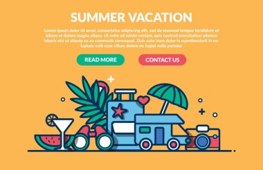 Web sitesi için yaz tatili kavramı