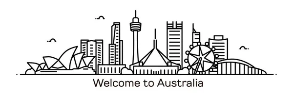 Australia panorama banner — Stock Vector