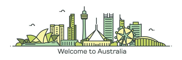 Australia panorama banner — Stock Vector