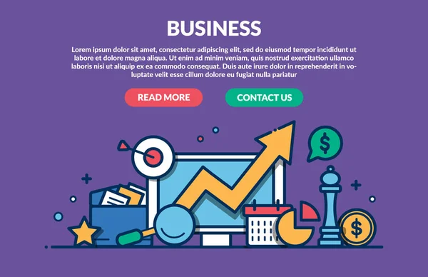 Businessconcept voor webpagina 's — Stockvector