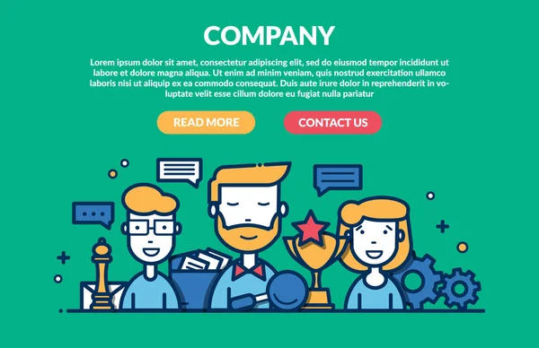 Concepto de empresa para página web — Vector de stock