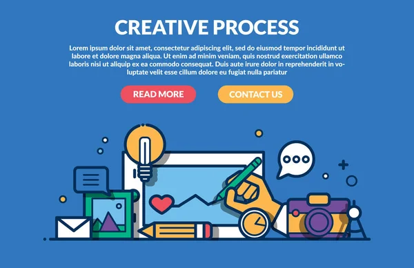 Kreatives Prozesskonzept — Stockvektor