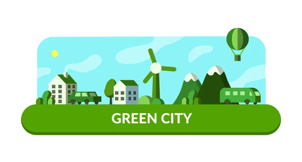 Green city concept — Stock Vector