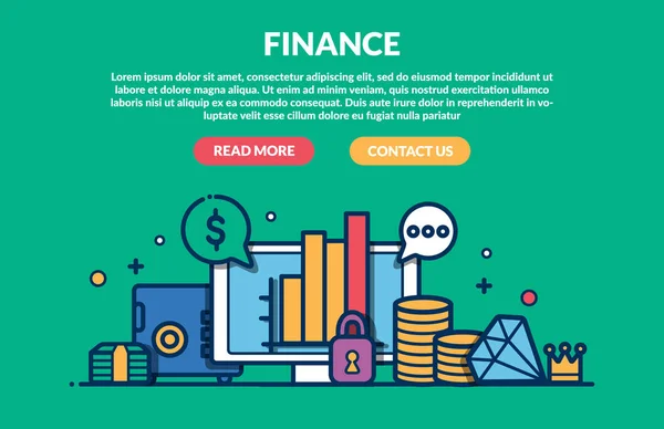 Concepto de Finanzas para página web — Archivo Imágenes Vectoriales