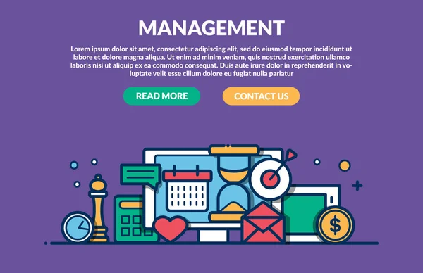 Concepto de gestión de la página web — Archivo Imágenes Vectoriales