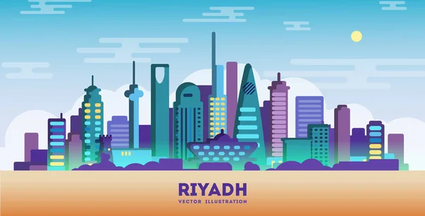 Panorama města Rijád — Stockový vektor