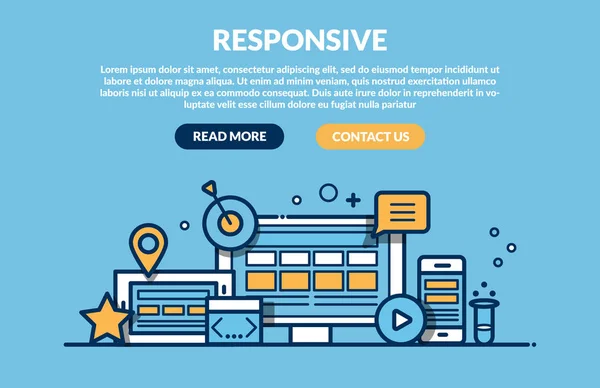 Concepto sensible para el sitio web — Archivo Imágenes Vectoriales