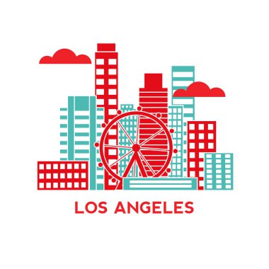  Los Angeles Şehri ufuk çizgisi