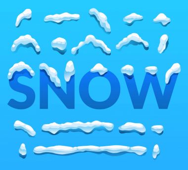 Karlı kış arka plan öğelerinde