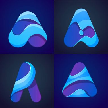 Bir mektup Logo Simge tasarım şablonu öğesi