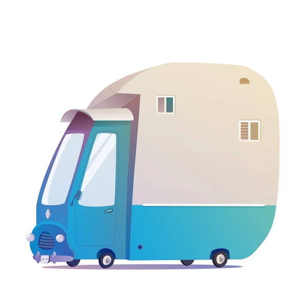 Traveling by car. Camping car — Stock Vector