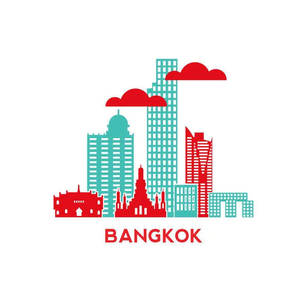 Ciudad de Bangkok skyline — Vector de stock